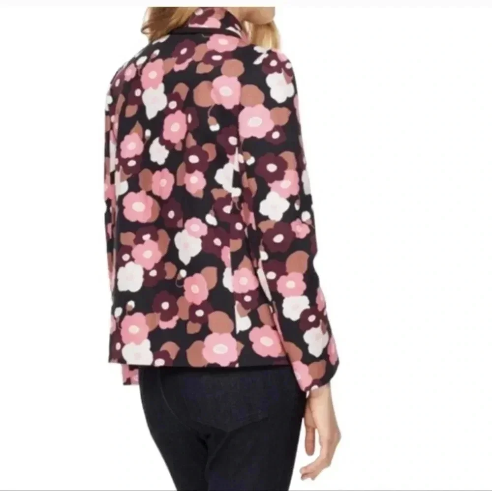 KATE SPADE New York Blooming Floral A-Line Boxy Swing Fit Jacket